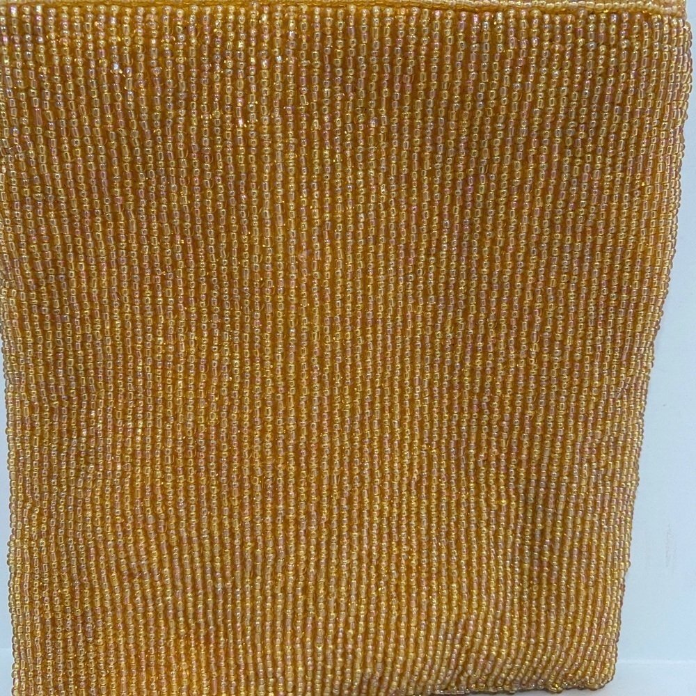 Vintage Crossbody beaded Elephant bag. Gold - Picture 3 of 6